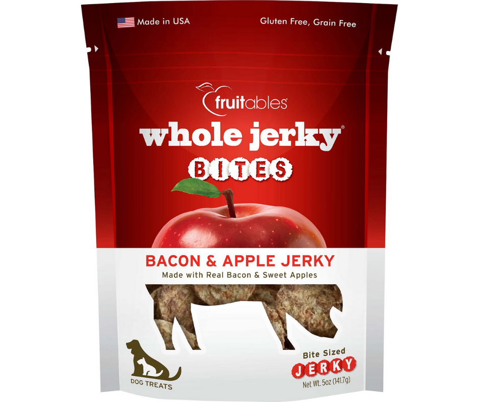 Fruitables - Whole Jerky Bites Bacon & Apple. Dog Treats.-Southern Agriculture