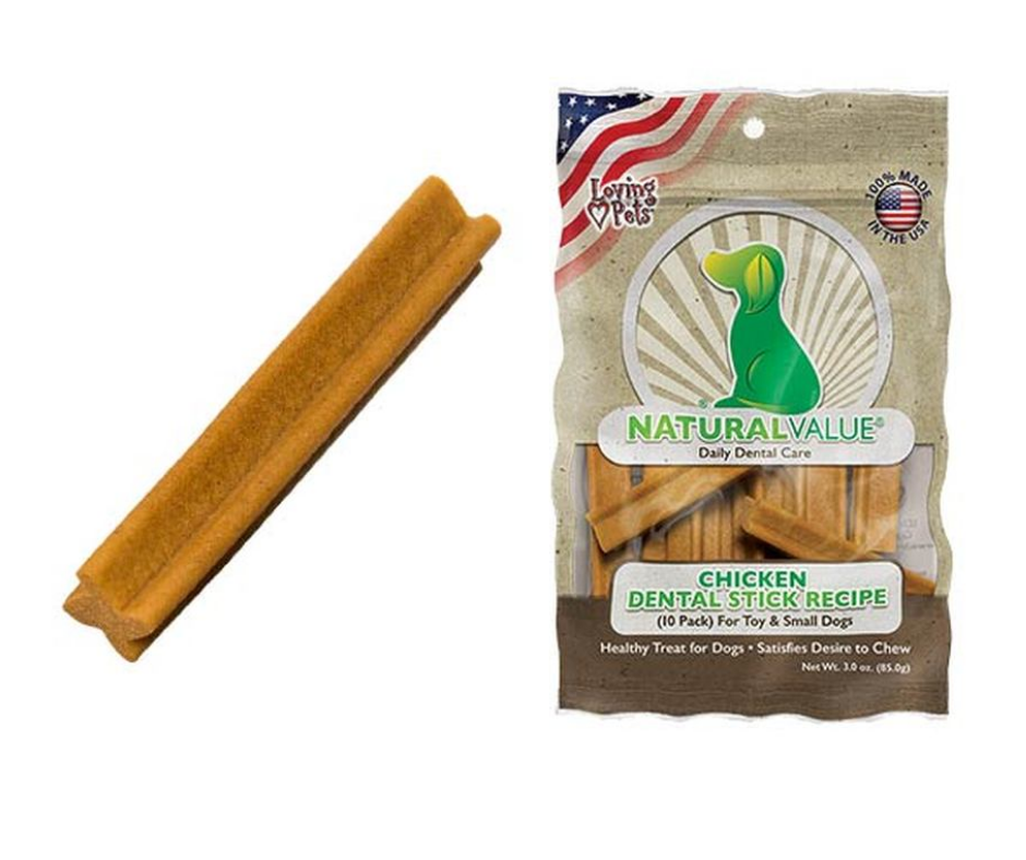 Loving Pets - Natural Value Chicken Dental Sticks for Toy & Small Breeds. Dog Treats.-Southern Agriculture