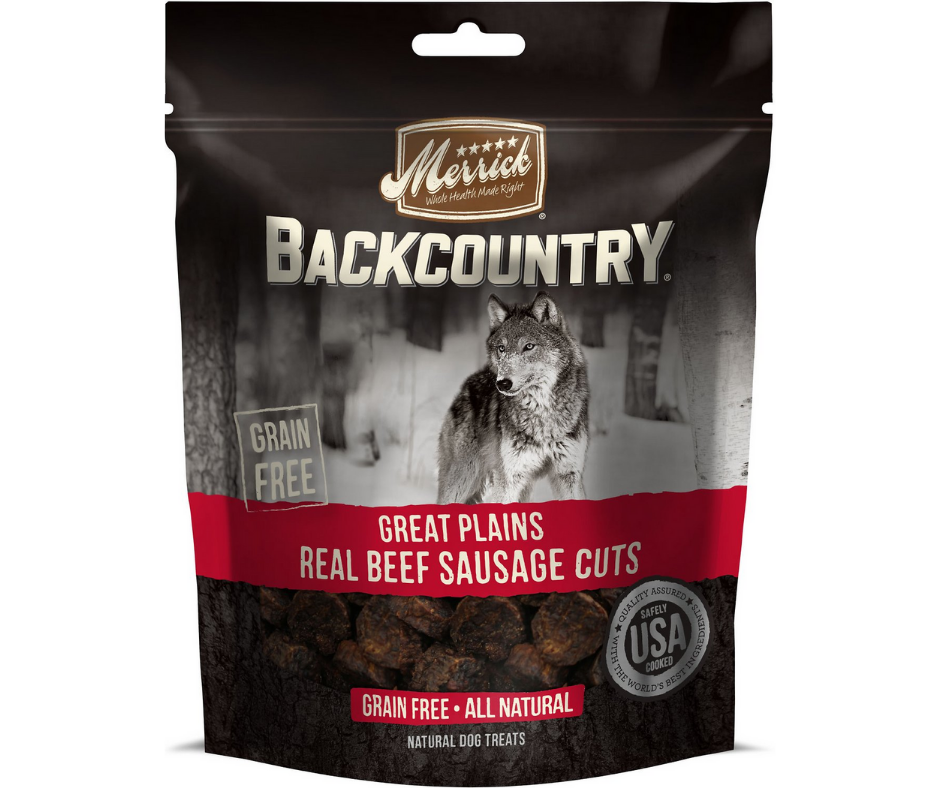 Merrick Backcountry - Great Plains Real Beef Sausage Cuts Recipe. Dog Treats.-Southern Agriculture