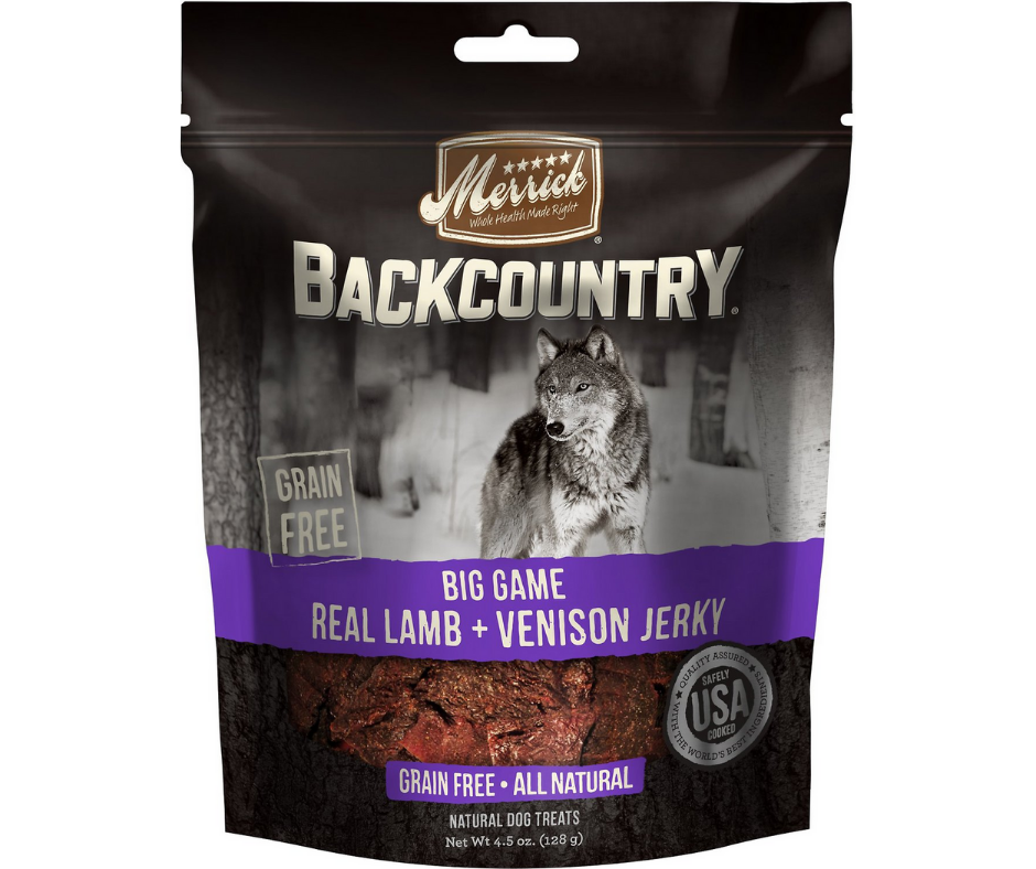 Merrick Backcountry - Big Game Real Lamb & Venison Jerky Recipe. Dog Treats.-Southern Agriculture