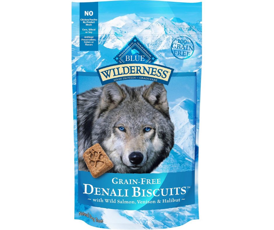 Blue Buffalo - Wilderness Denali Biscuits Wild Salmon, Venison & Halibut Recipe. Dog Treats.-Southern Agriculture