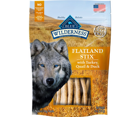 Blue Buffalo - Wilderness Flatland Stix Turkey, Quail & Duck Recipe. Dog Treats.-Southern Agriculture
