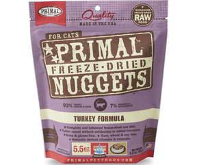 Primal Pet Foods Inc - All Cat Breeds, All Life Stages Raw, Freeze-Dried, Turkey Formula Dry Cat Food-Southern Agriculture