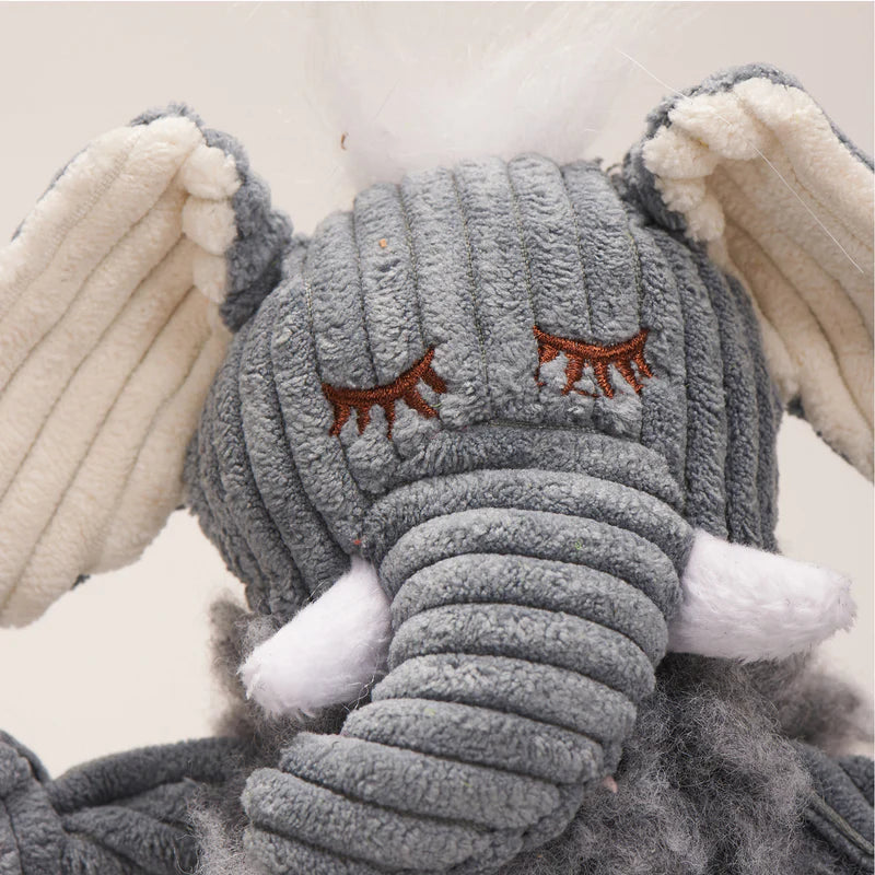 FlufferKnottie Ellamae The Elephant - Cord & HuggleFleece