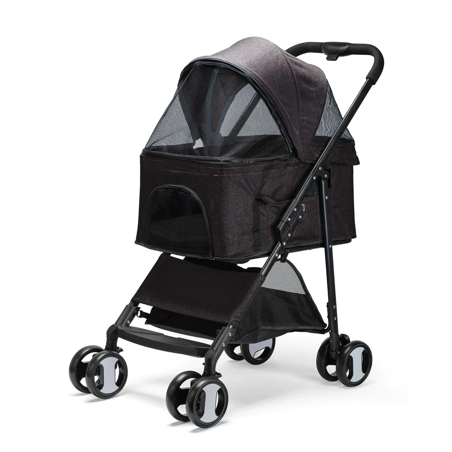Executive Pet Stroller with a Removable Cradle