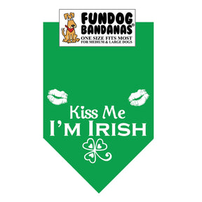Dog Bandana Kiss Me I'm Irish