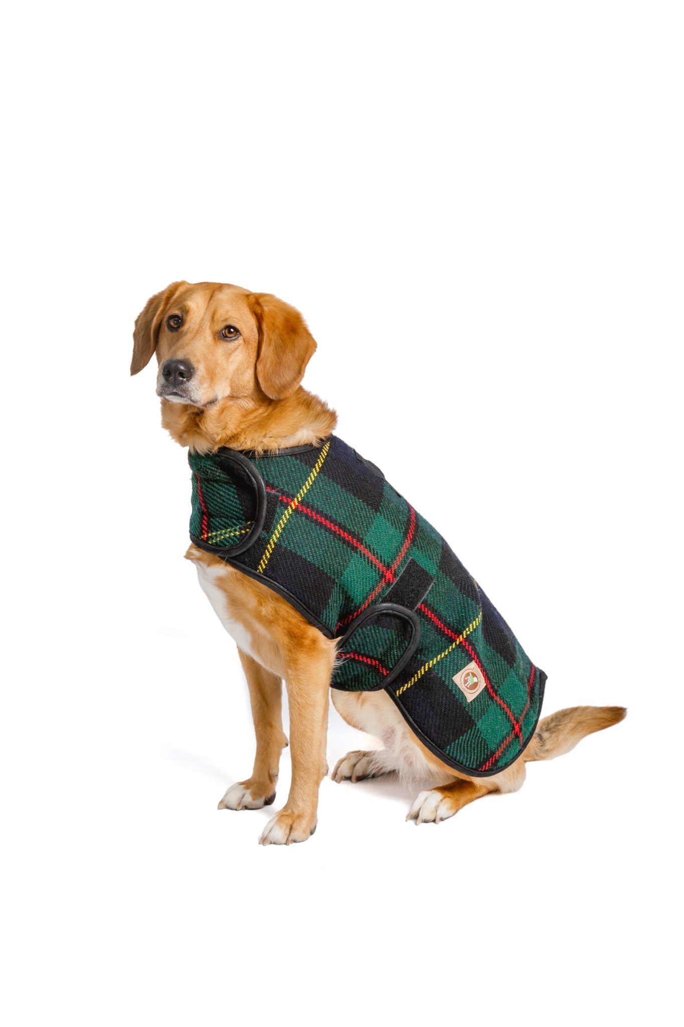 Dog Blanket Coat Navy Tartan