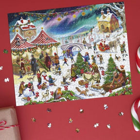 Christmas Village Fair by Rudolf Farkas 500 Piece Jigsaw Puzzle-Southern Agriculture