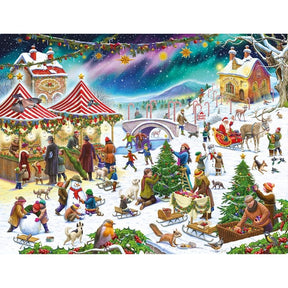 Christmas Village Fair by Rudolf Farkas 500 Piece Jigsaw Puzzle-Southern Agriculture