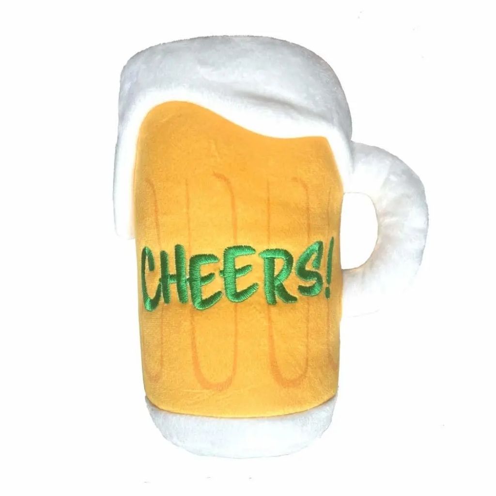 Lulubelles Power Plush Cheers Mug Plush Dog Toy