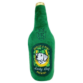Lulubelles Power Plush Lucky Dog Beer Plush Dog Toy