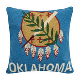 Oklahoma Flag Hook Pillow by Peking Handicraft