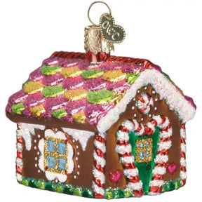 Old World Christmas Gingerbread House Glass Ornament