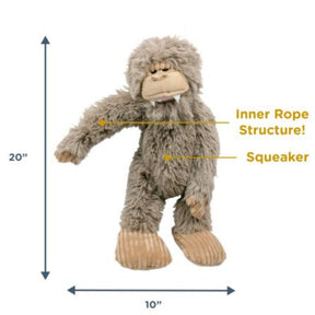 Tall Tails - Big Foot Stuffless With Knotted Rope Dog Toy