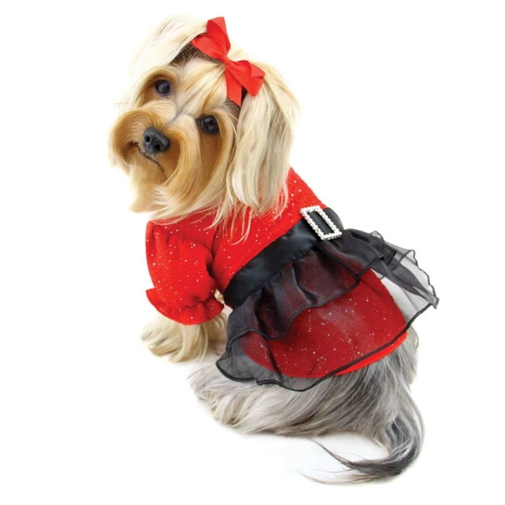 Klippo - Sparkling Red Dress with Puffy Sleeves for Dogs-Southern Agriculture