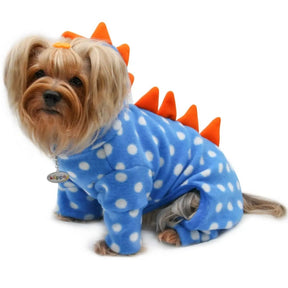 Klippo - Polka Dots DINO Fleece Hooded Pajamas for Dogs-Southern Agriculture
