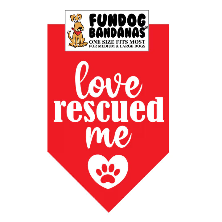 Dog Bandana Love Rescued Me