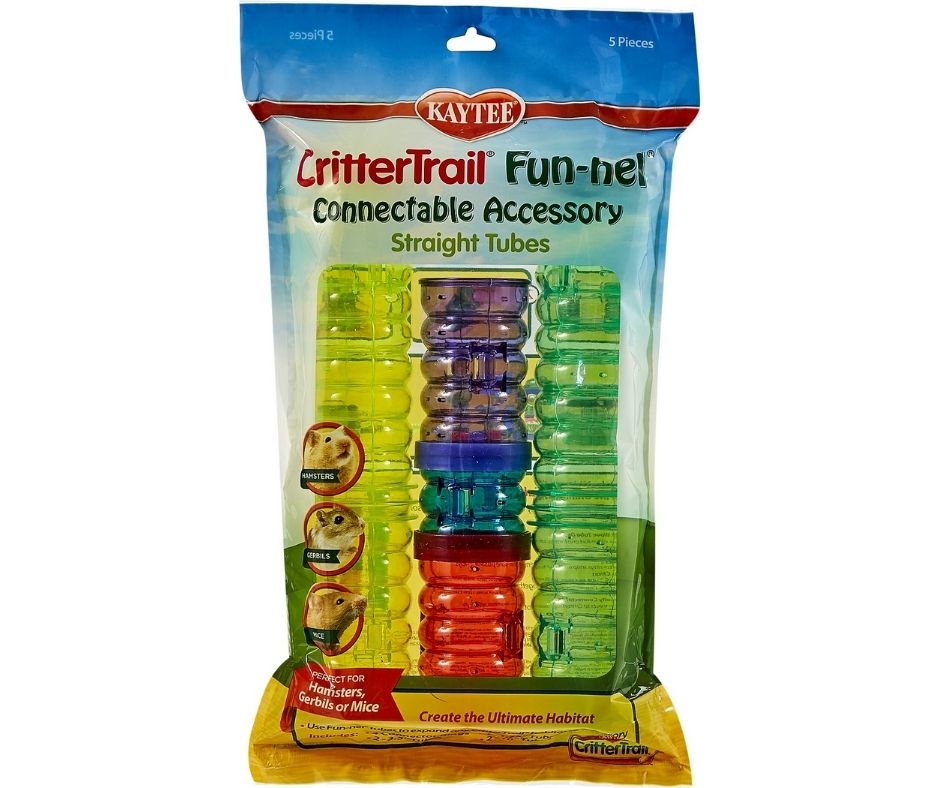 Kaytee CritterTrail Fun-nel Connectable Accessory Straight Tubes, 5 Pack.-Southern Agriculture