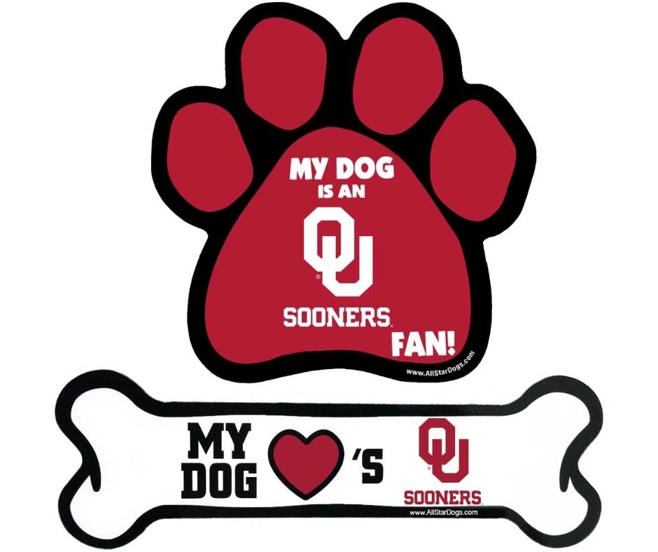 All Star Dogs - University of Oklahoma Sooners Car Magnets-Southern Agriculture