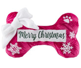 Merry Christmas Puppermint Plush Dog Bone by Haute Diggity Dog-Southern Agriculture