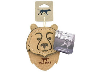 Tall Tails - Natural Leather Bear Toy. Dog Toy.-Southern Agriculture