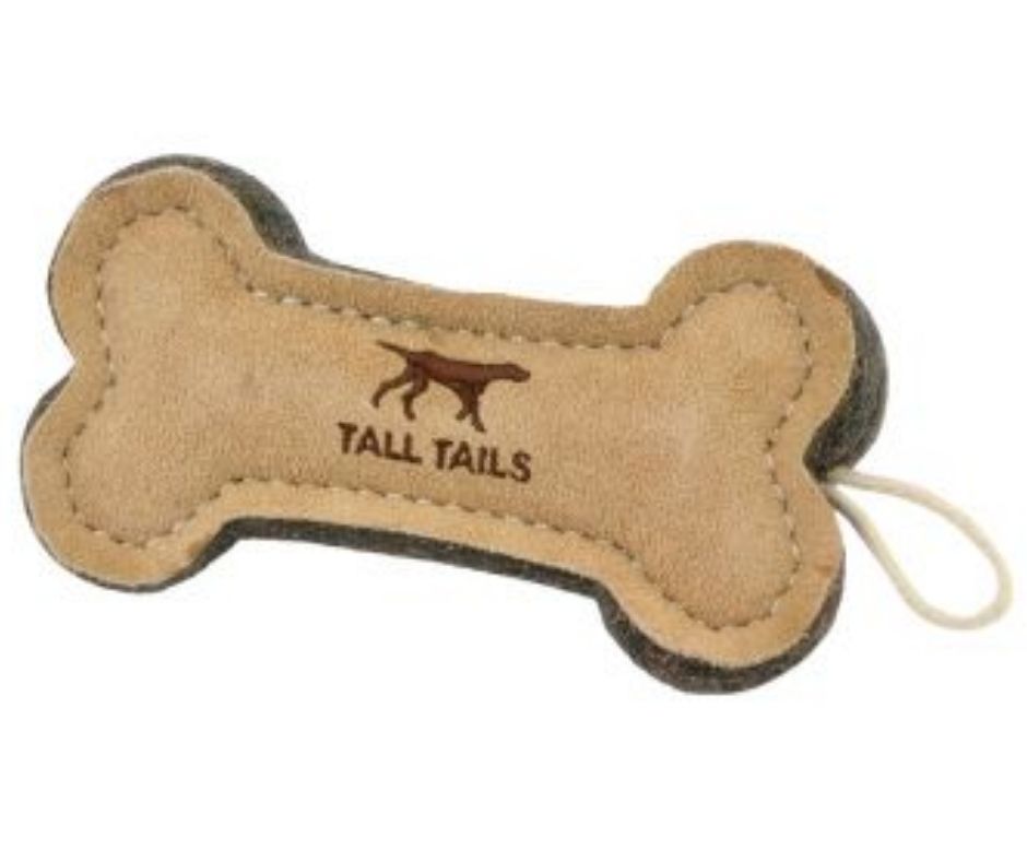 Tall Tails - Natural Leather Bone. Dog Toy.-Southern Agriculture
