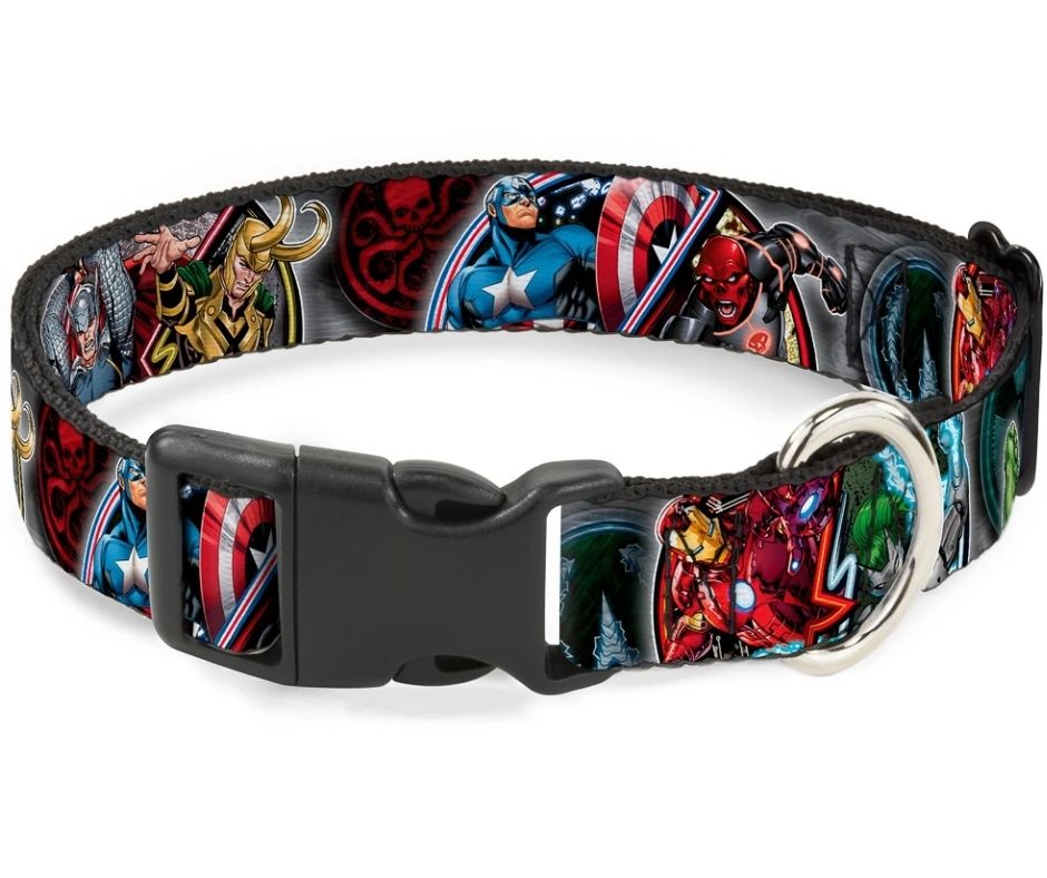 Marvel Avengers Superhero & Villain Poses Plastic Clip, Dog Collar by Buckle-Down-Southern Agriculture
