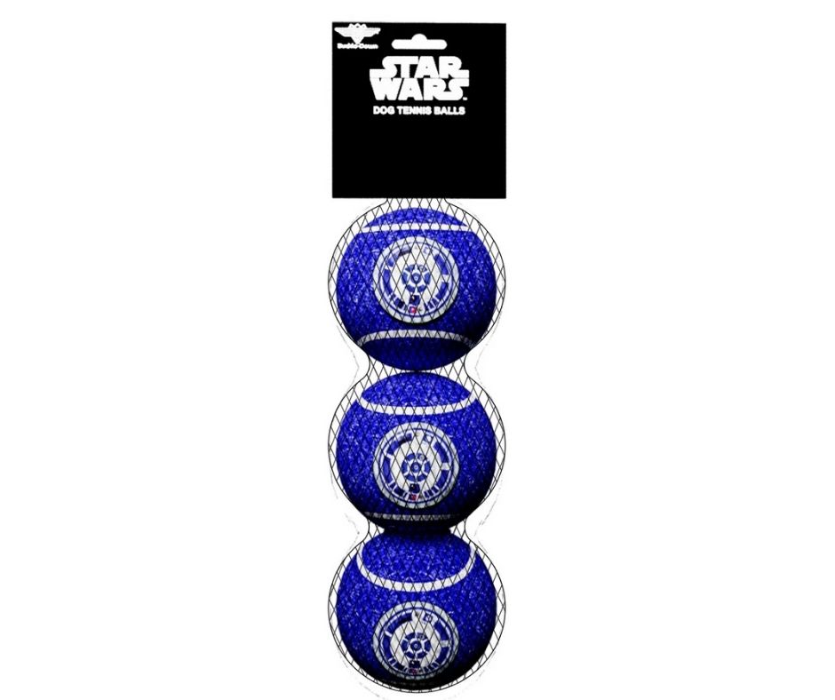 Buckle Down - Star Wars R2-D2 Head Top View Tennis Balls (3 pack). Dog Toys.-Southern Agriculture