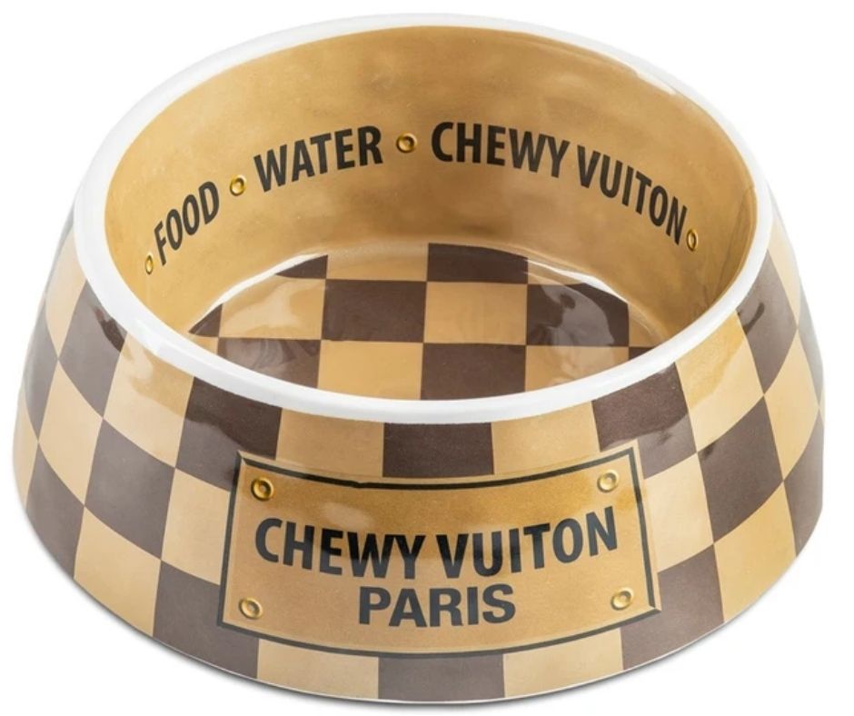 Checker Chewy Vuiton Bowl by Haute Diggity Dog-Southern Agriculture