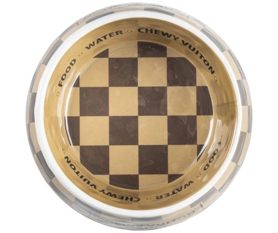 Checker Chewy Vuiton Bowl by Haute Diggity Dog-Southern Agriculture