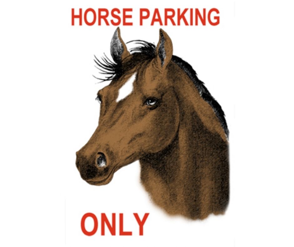 Horse Parking Only Sign by CrossWalks-Southern Agriculture