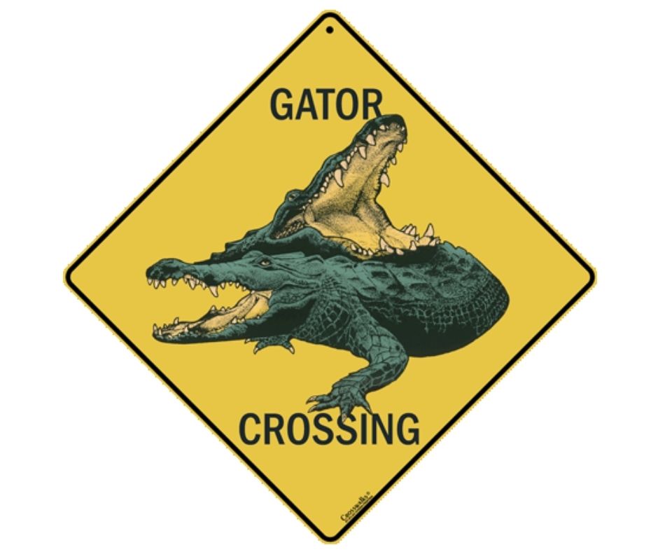 Gator Crossing Sign by CrossWalks-Southern Agriculture