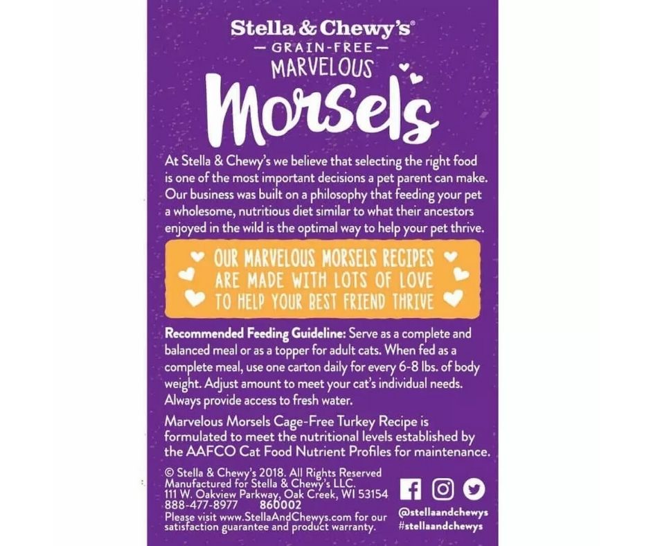 Stella & Chewy's - Cage-Free Turkey Morsels. Cat Food.-Southern Agriculture