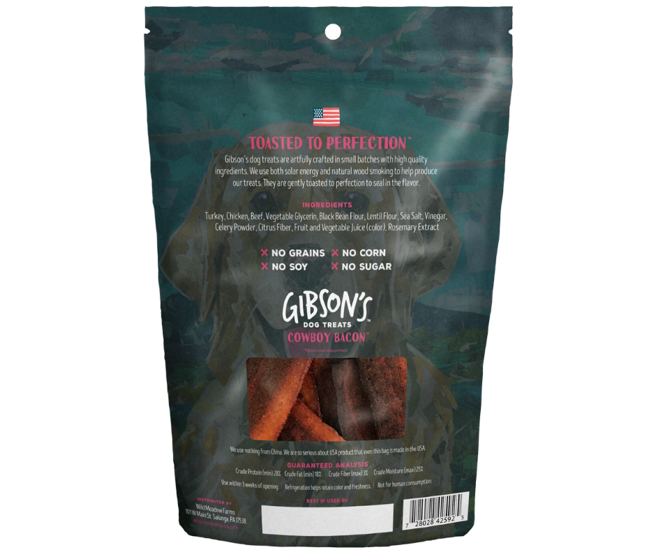 Gibson's - Cowboy Bacon. Beef Jerky Dog Treats.-Southern Agriculture