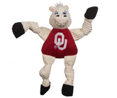 Huggle Hounds - Oklahoma (U of) Sooner Knottie. Dog Toy.-Southern Agriculture