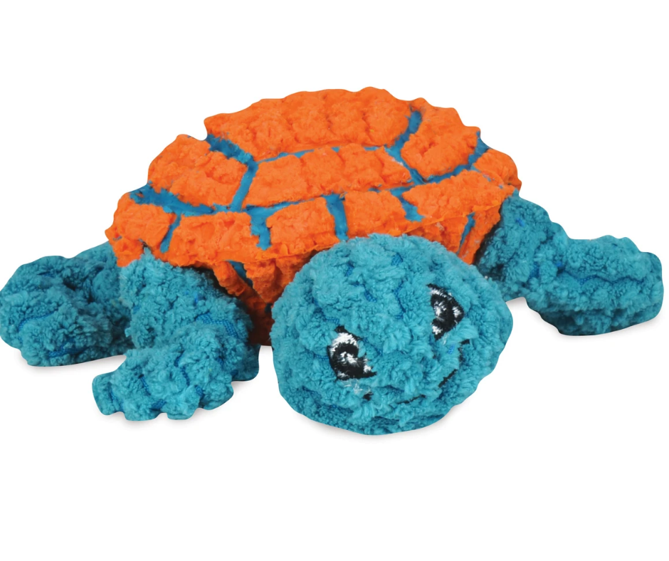 Huggle Hounds - Ruff-Tex & Plush. Dude the Turtle. Dog Toy.-Southern Agriculture