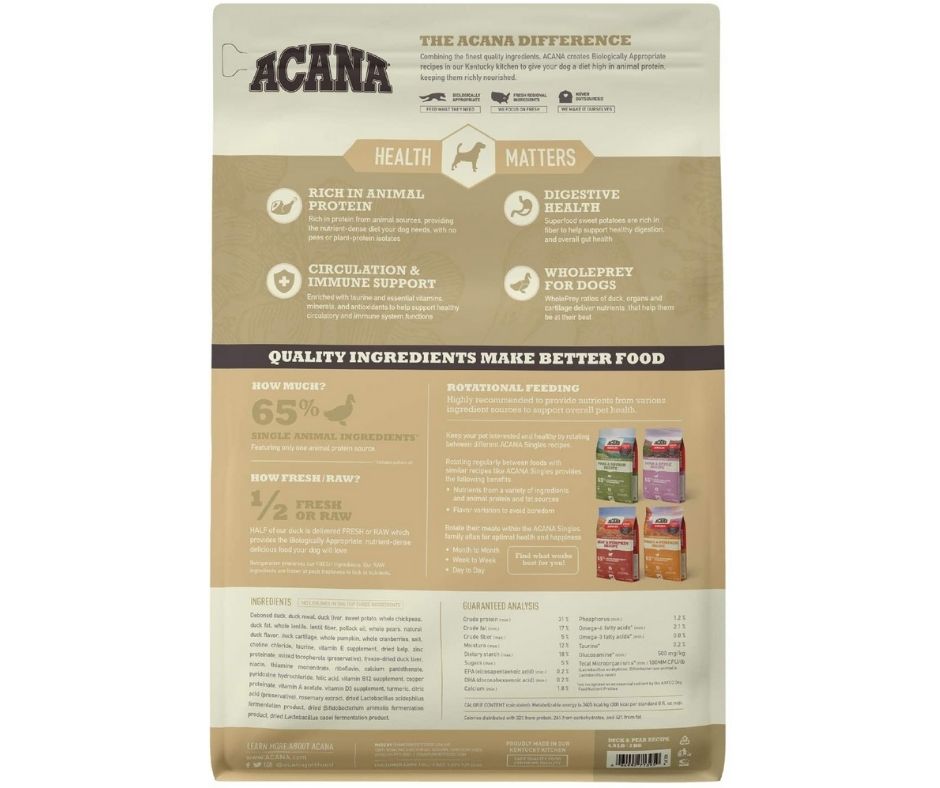 does acana dog food have taurine