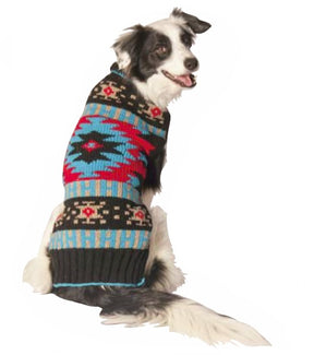 Chilly Dog - Dog Sweater Black Southwest Shawl Wool