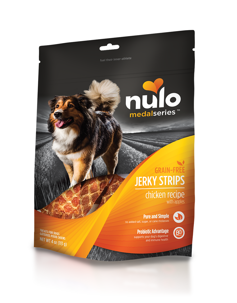 Nulo - Jerky Strips Chicken Recipe with Apples Grain Free. Dog Treats.-Southern Agriculture