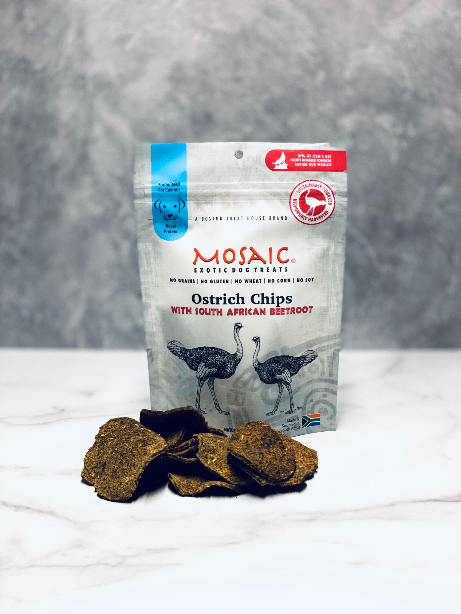 Mosaic  - Ostrich Chips With South African Beetroot