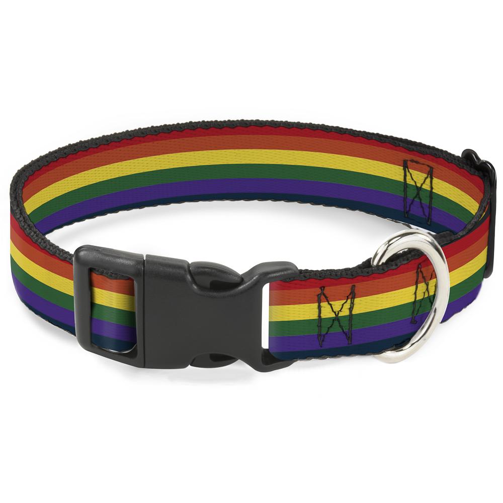 Dog Collar Nylon Adjustable Rainbow Print By Buckle-Down-Southern Agriculture