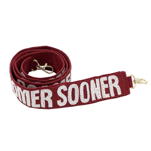 Collegiate Beaded Strap - OU Boomer Sooner