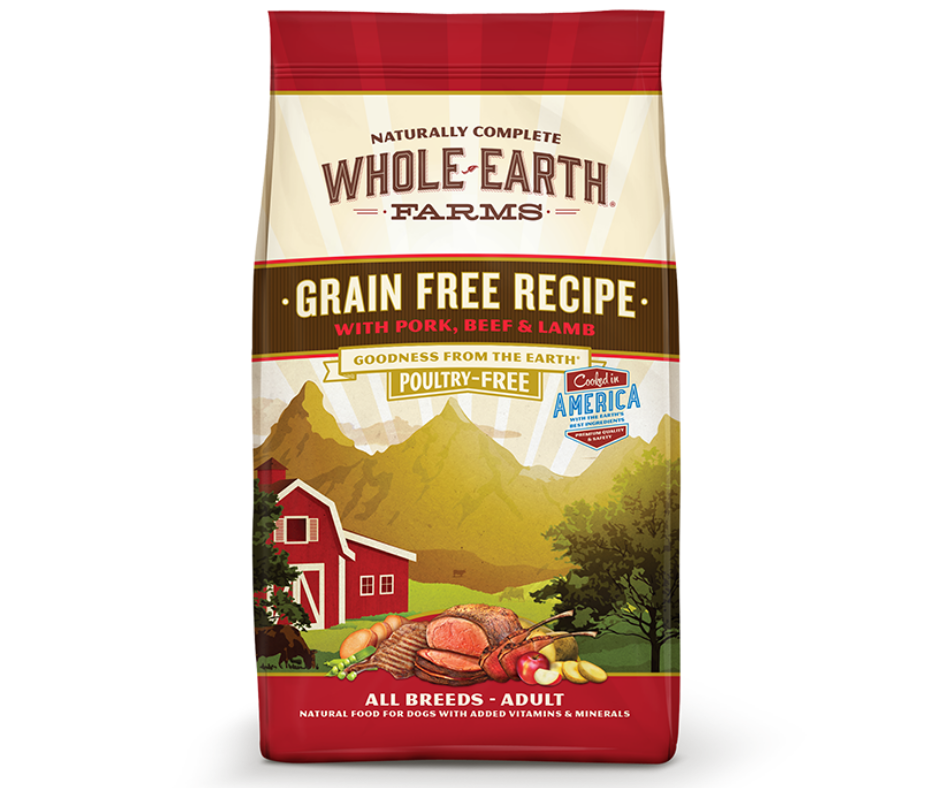 Whole Earth Farms Grain Free - All Breeds, Adult Dog Pork, Beef, and Lamb Recipe Dry Dog Food-Southern Agriculture