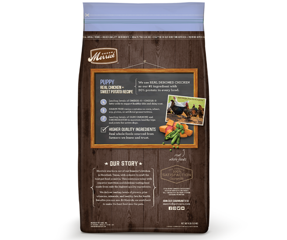 Merrick Grain Free - All Breeds, Puppy Real Chicken and Sweet Potato Recipe Dry Dog Food-Southern Agriculture
