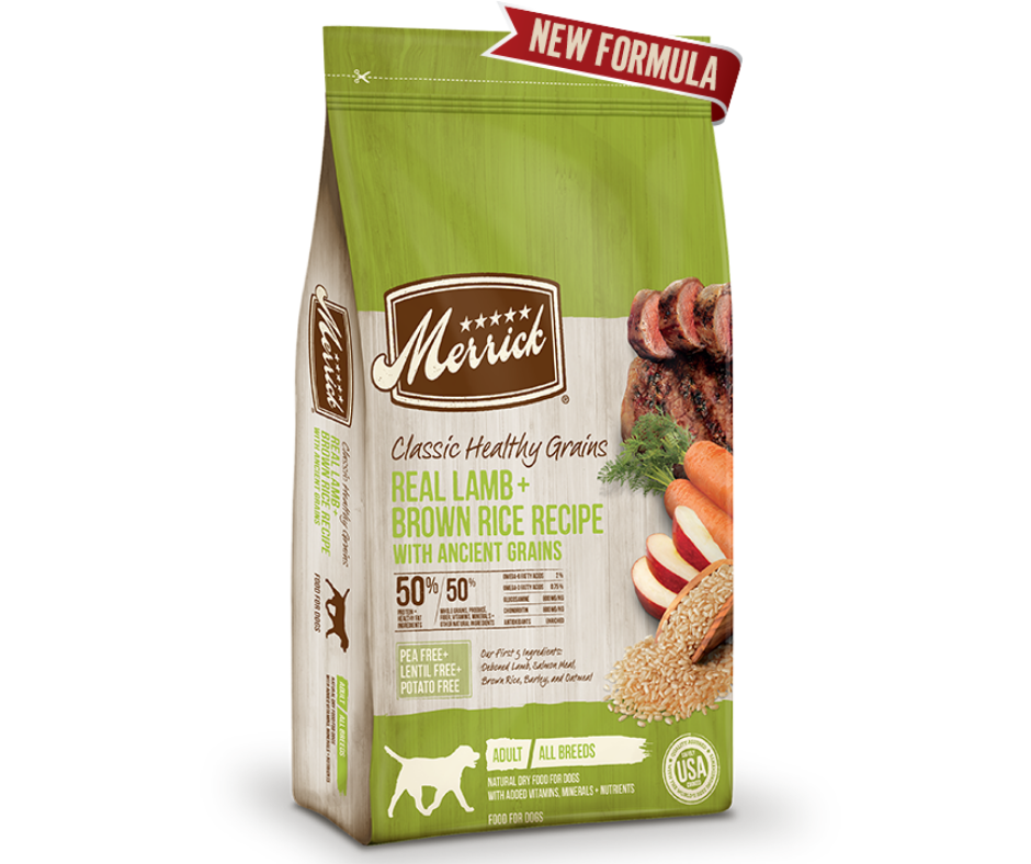 Merrick Classic Healthy Grains - All Breeds, Adult Dog Real Lamb and Brown Rice with Ancient Grains Recipe Dry Dog Food-Southern Agriculture