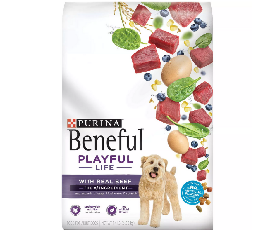 Purina Beneful, Playful Life - All Breeds, Active Adult Dog Real Beef & Egg Recipe Dry Dog Food-Southern Agriculture