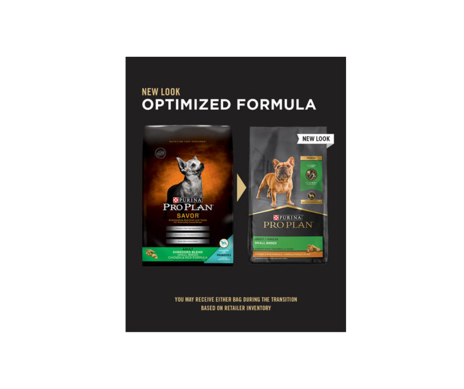 Purina Pro Plan Small Breed, Adult Dog Shredded Blend Chicken Rice
