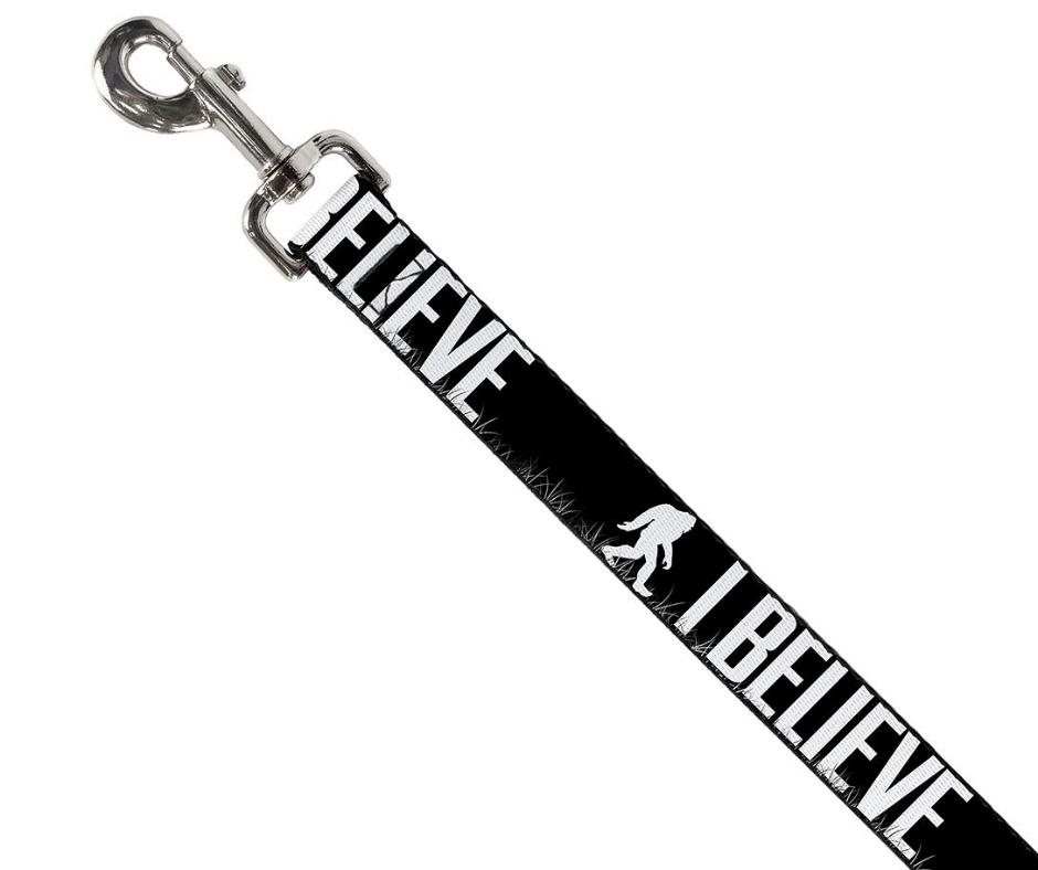 Dog Leash - Bigfoot Silhouette I BELIEVE 1 Inch Wide by 6 Foot Long-Southern Agriculture