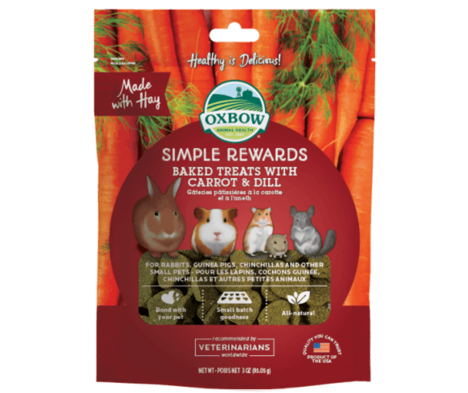 Oxbow Simple Rewards Baked Treat Carrot & Dill For Small Animals 3 oz.-Southern Agriculture