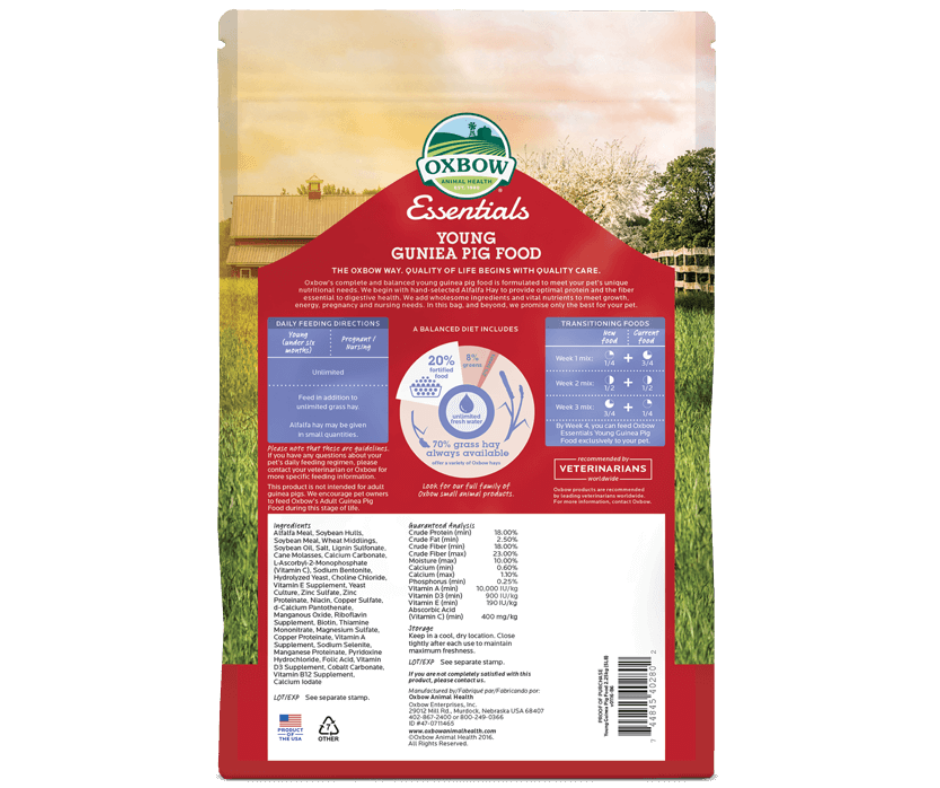 Oxbow Essentials Young Guinea Pig Food-Southern Agriculture